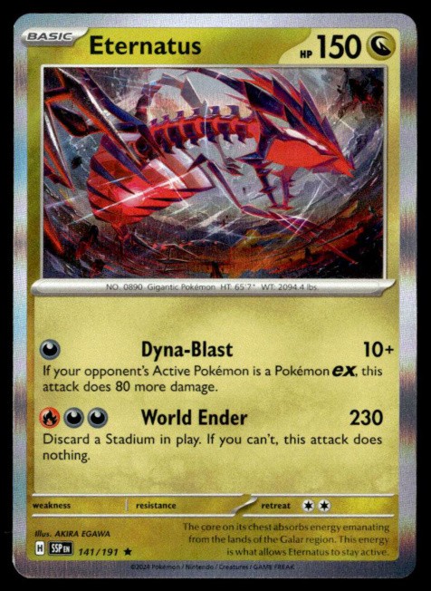 Eternatus Holo Rare SV08: Surging Sparks 141/191 NM