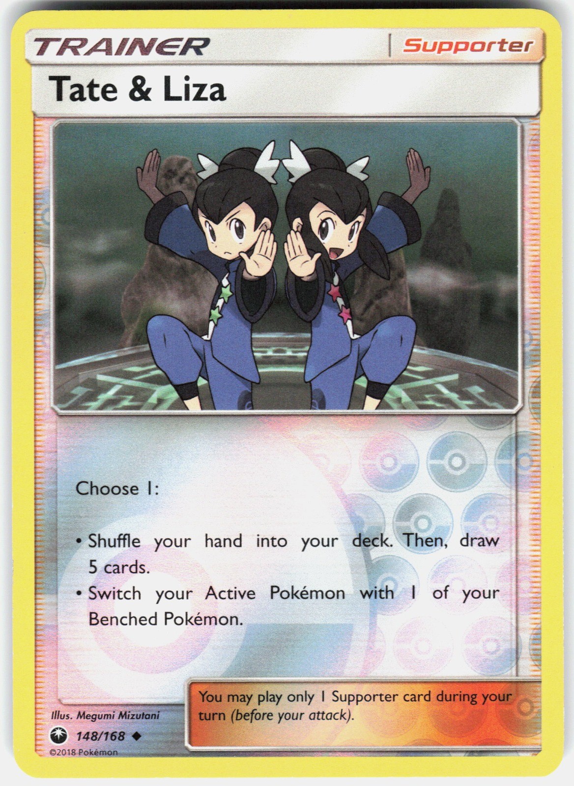 Tate & Liza Reverse Holo SM – Celestial Storm 148/168 NM Megumi Mizutani