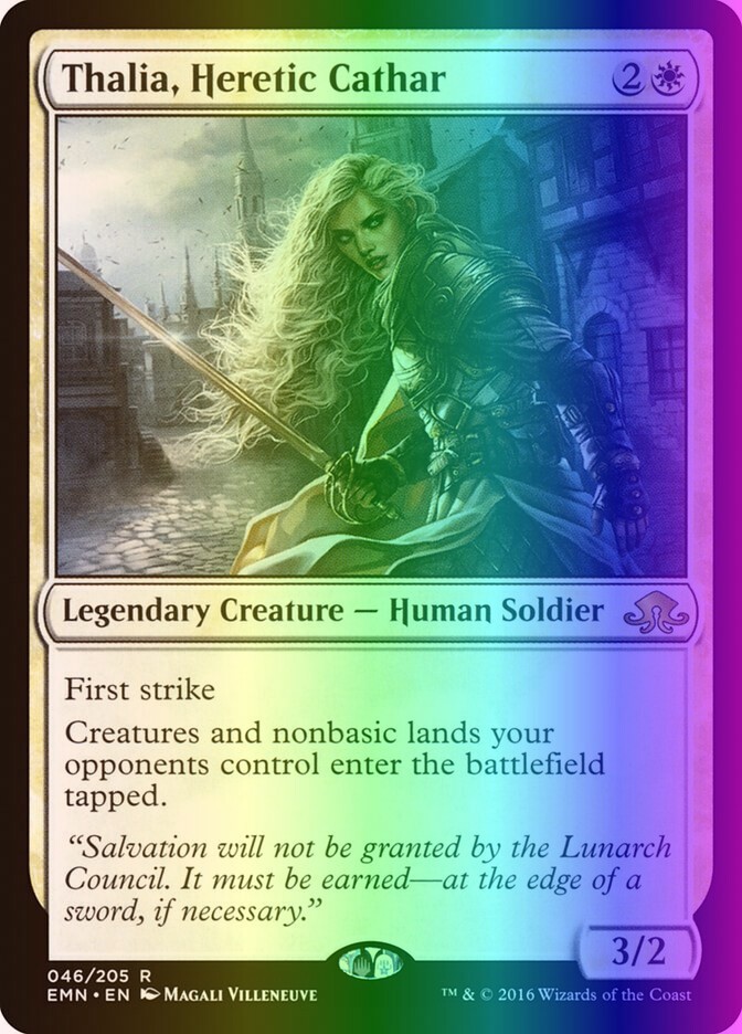 MTG Magic the Gathering Thalia, Heretic Cathar (46/234) Eldritch Moon LP FOIL
