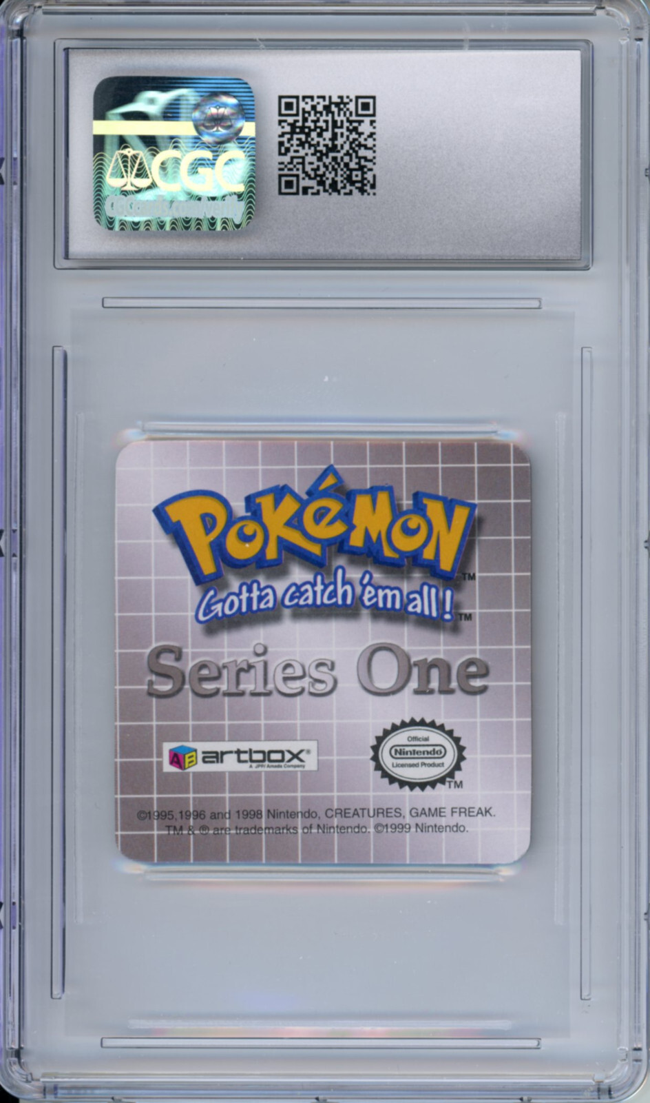 CGC 9.5 CUBONE MAROWAK POKEMON 1999 ARTBOX SERIES 1 STICKERS ORIGINAL RARE SET