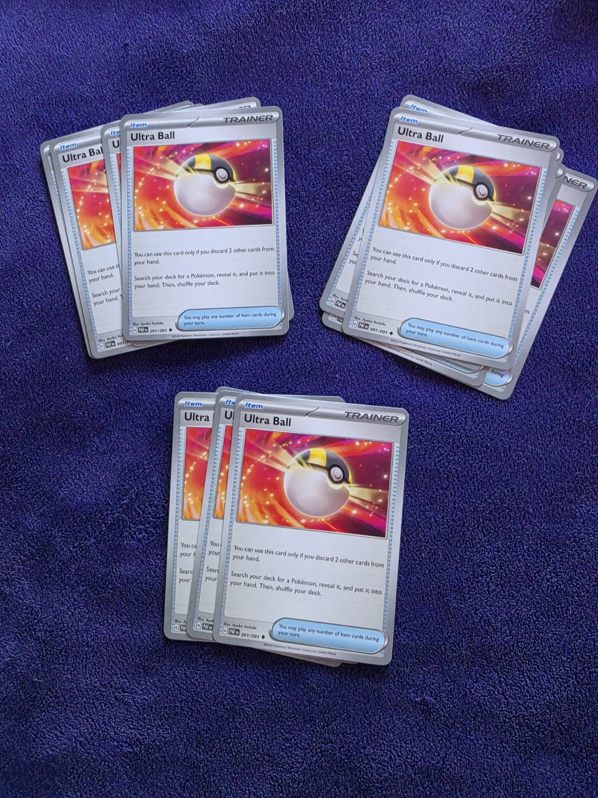 4x Ultra Ball 091/091 Paldean Fates Trainer Playset Pokemon TCG
