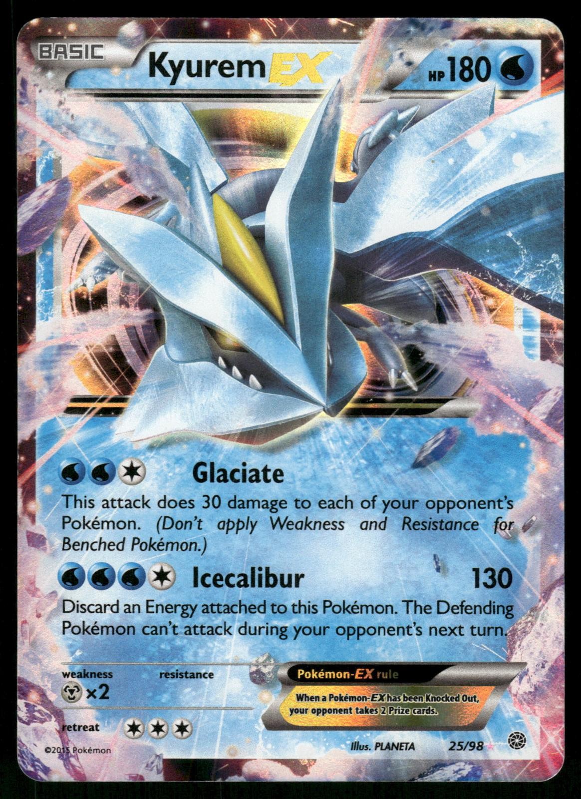 Kyurem EX 25/98 Holo EX Rare Ancient Origins Pokemon Near Mint