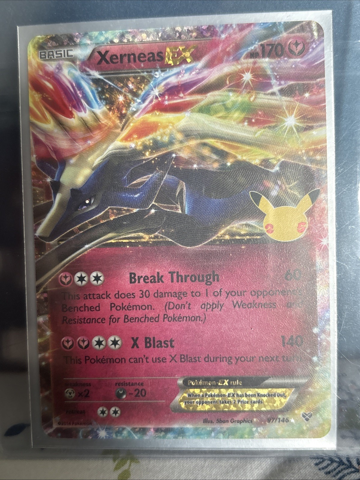 Pokémon TCG Xerneas EX Celebrations Classic Collection Card 97/146 NM Condition