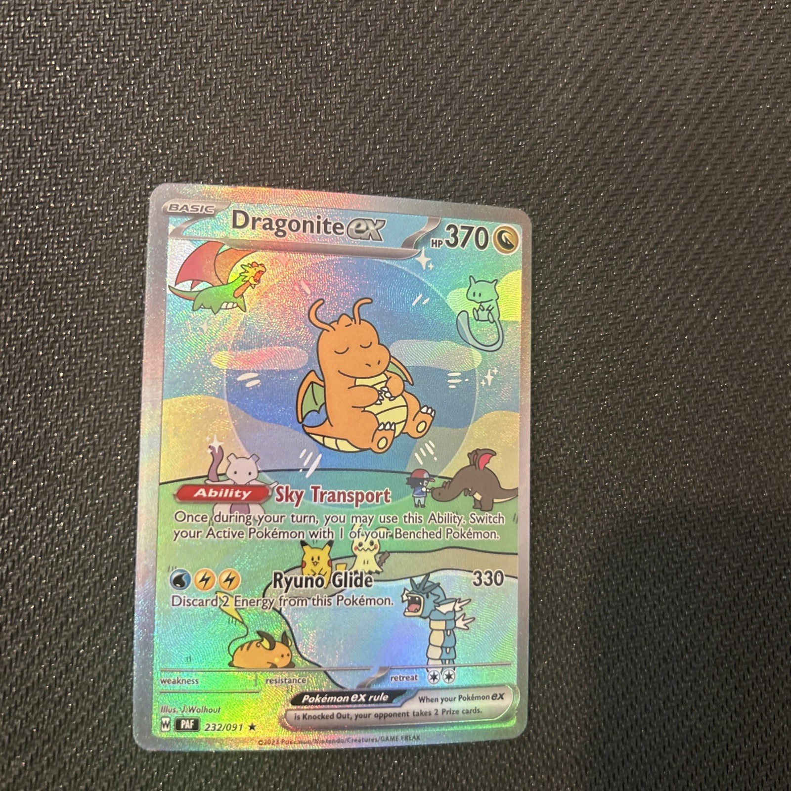 Pokemon Bubble Dragonite Special Doujin Art Textured Holo Card
