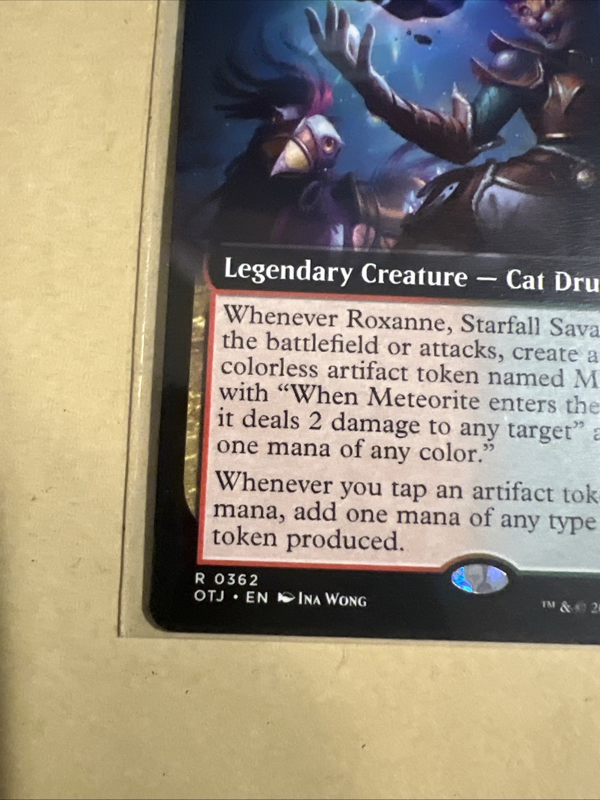 MTG Roxanne, Starfall Savant OTJ 0362 R NM Regular Extended Art