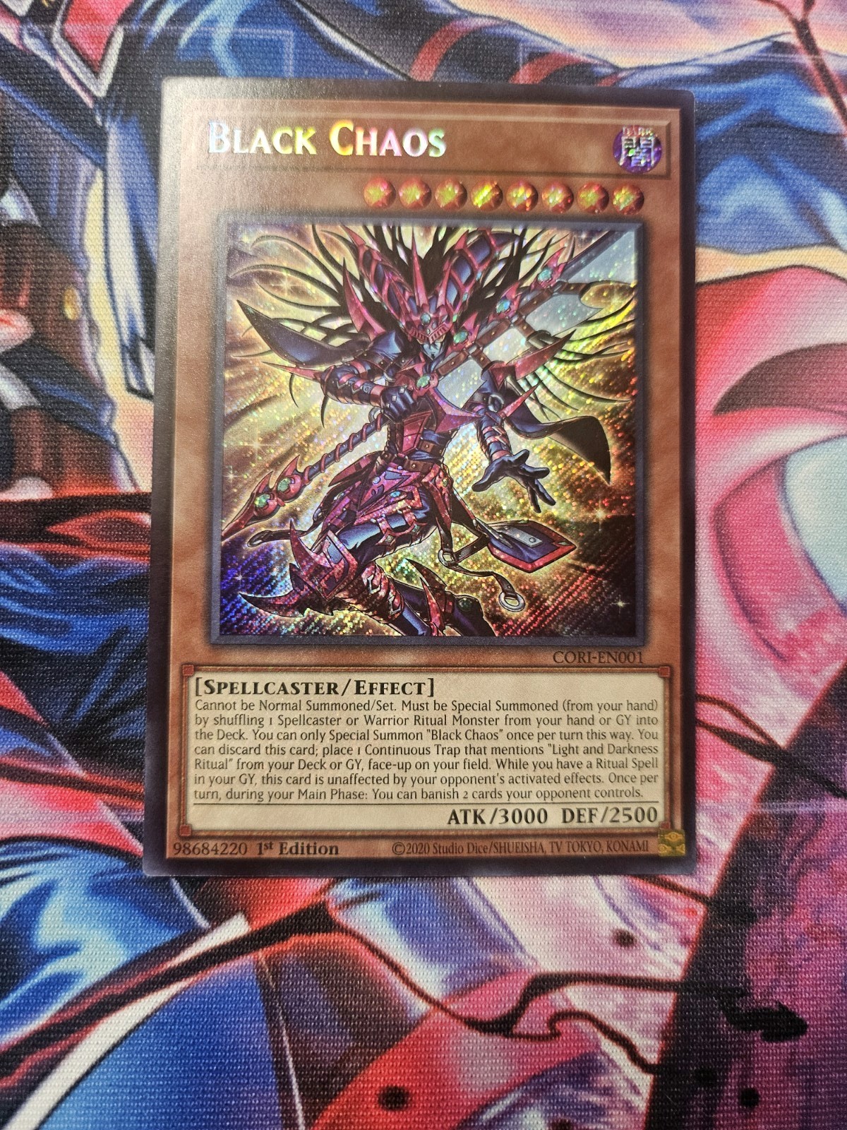 Yu-Gi-Oh TCG Black Chaos CORI-EN001 1st Edition SECRET RARE