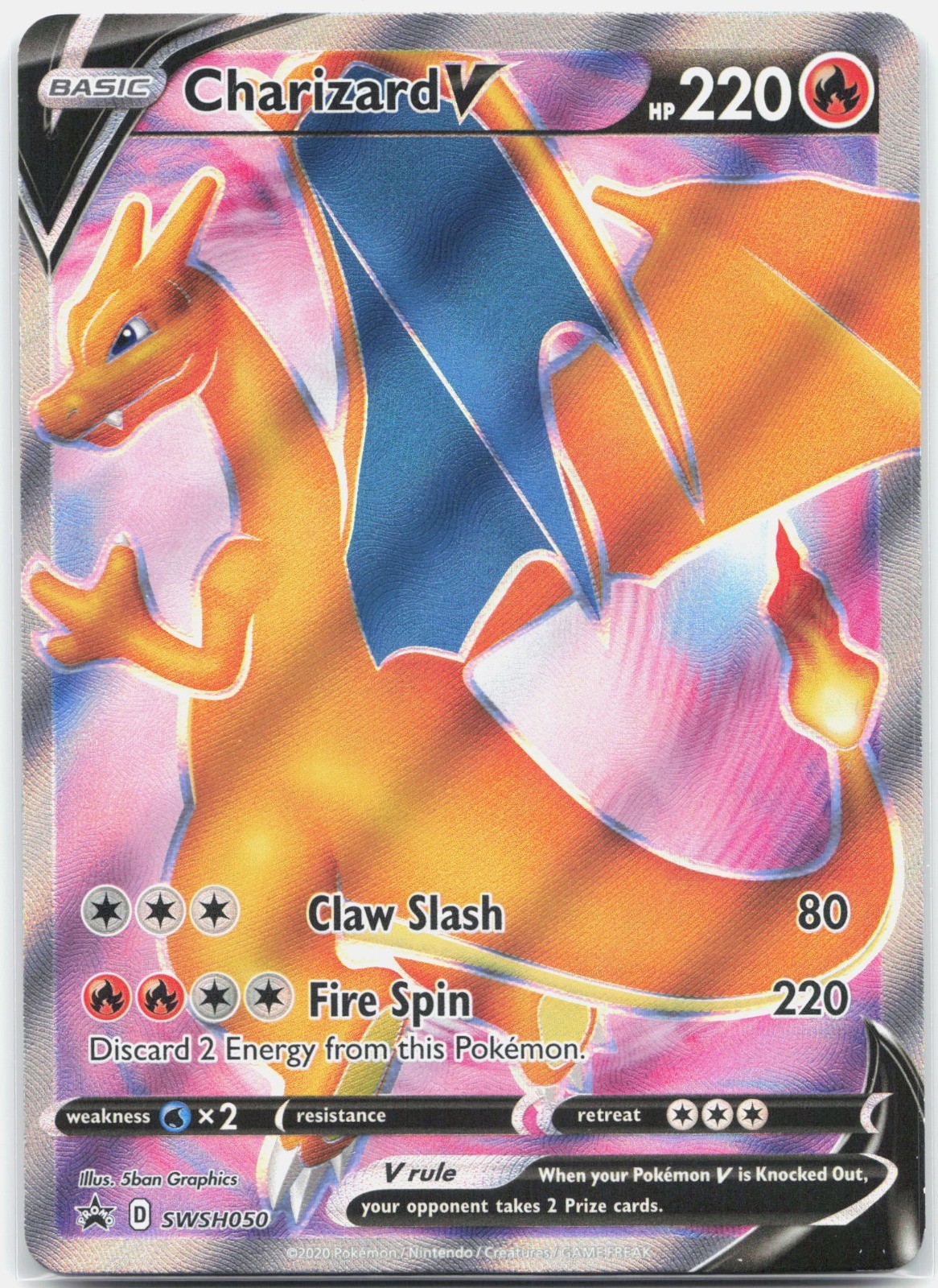 Charizard V – Promo SWSH: Sword & Shield Promo Cards SWSD Fire Holo 2019 NM