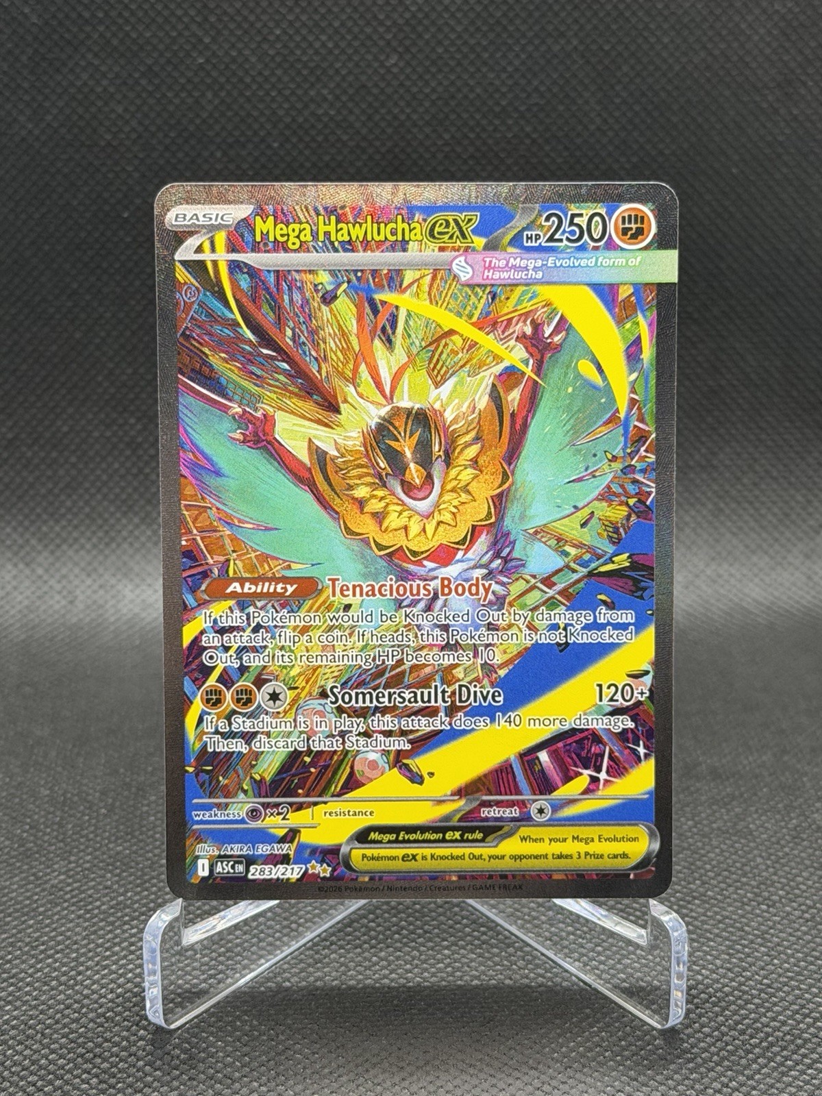 Mega Hawlucha ex Ascended Heroes Special Illustration Rare 283/217 NM
