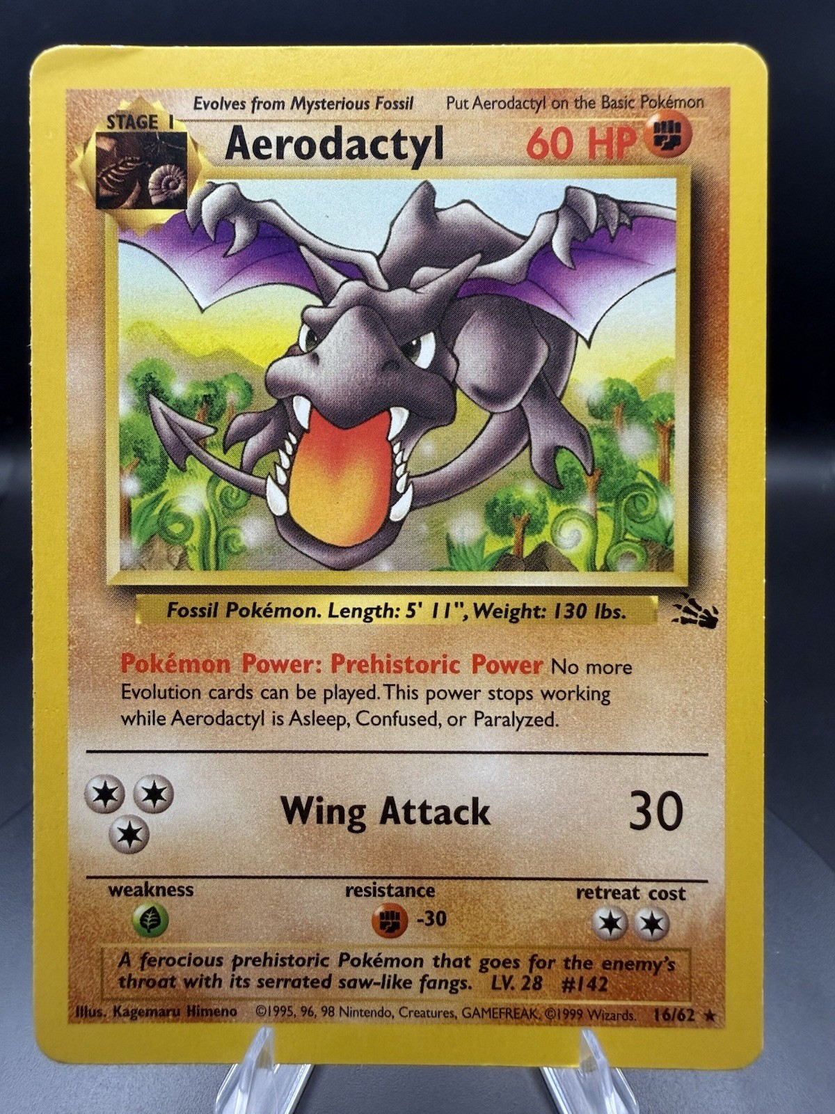 Pokémon TCG Aerodactyl 16/62 Fossil Rare Unlimited – MP