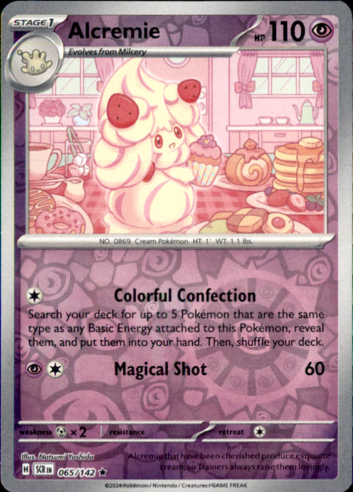 Alcremie Reverse Holo Rare SV07: Stellar Crown 065/142 NM Natsumi Yoshida 2024