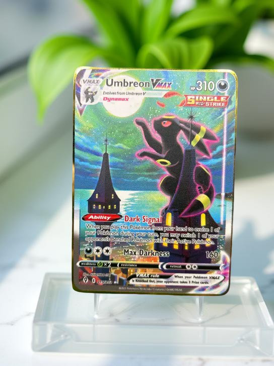 Umbreon VMAX Gold Metal Card Stainless Steel Gift/Display ~Same Day Shipping 📦