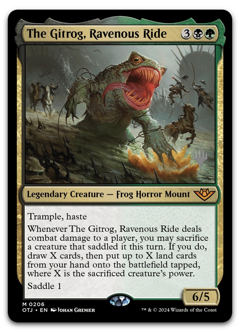 The Gitrog, Ravenous Ride #206 (NM) Thunder Junction PPOTJ Magic MTG