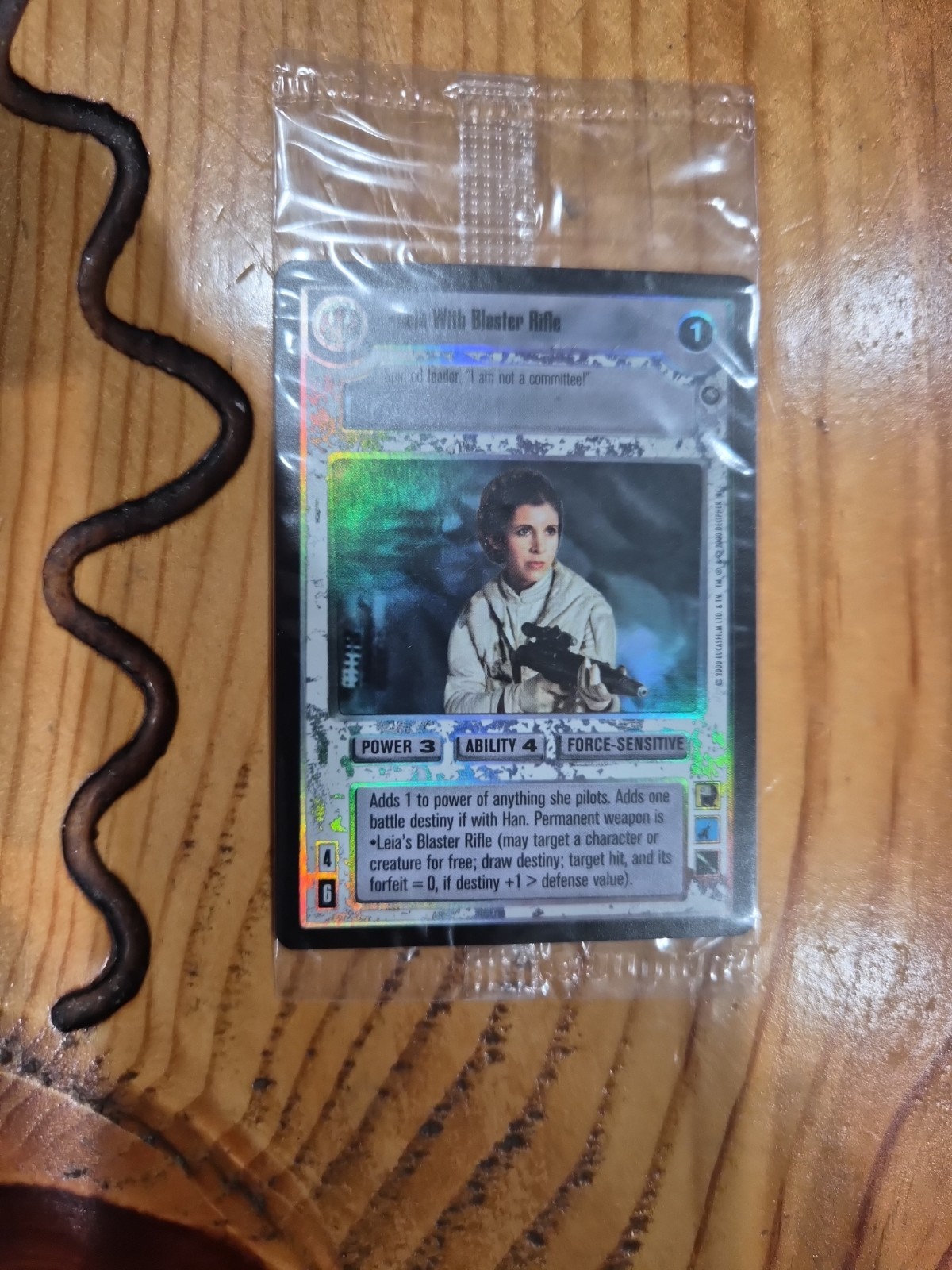Star Wars CCG Leia With Blaster RifleReflections II Foil Box Topper Sealed NM
