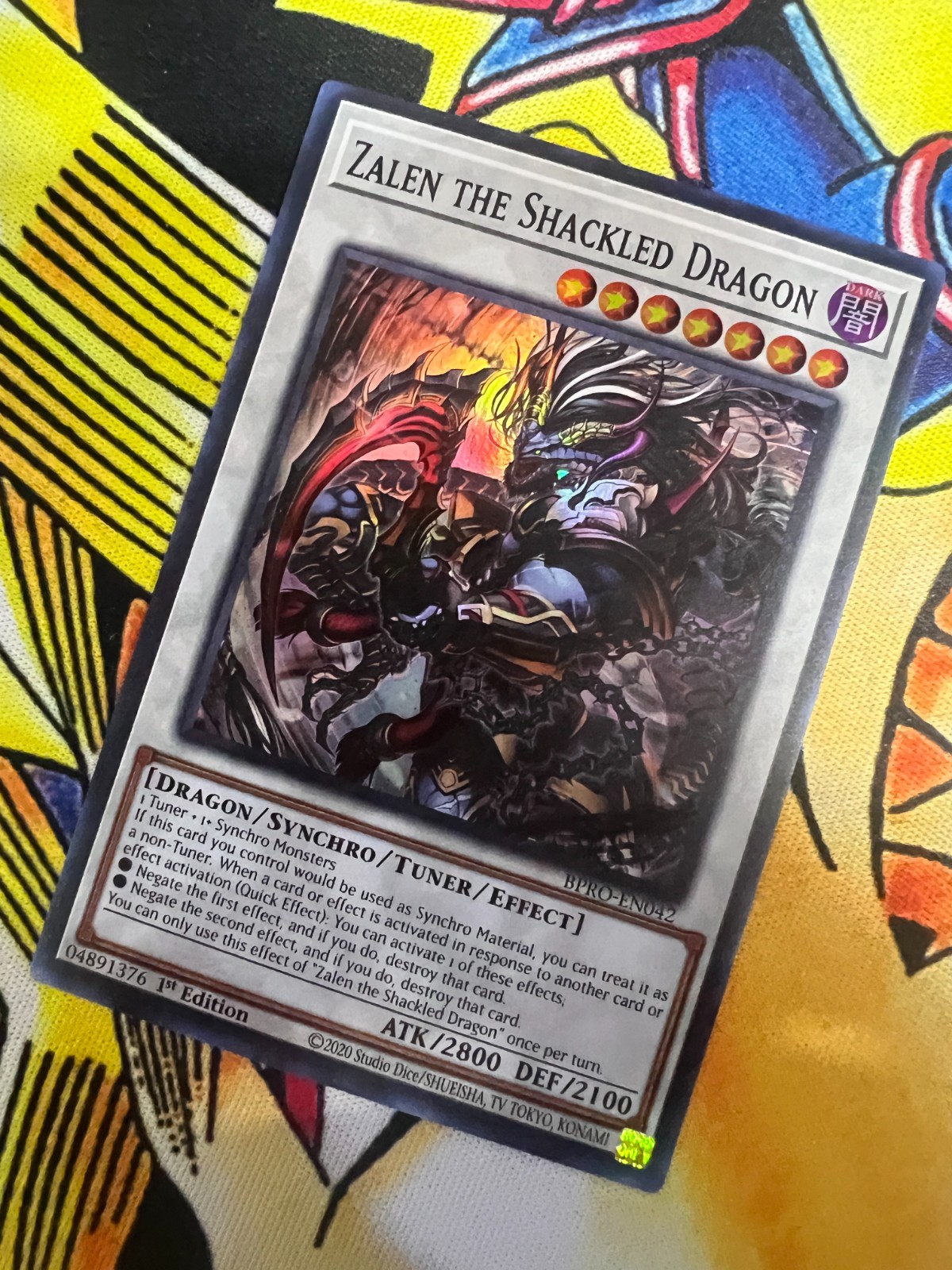 Zalen the Shackled Dragon – BPRO-EN042 – 1st Edition – Super Rare – NM – Yugioh