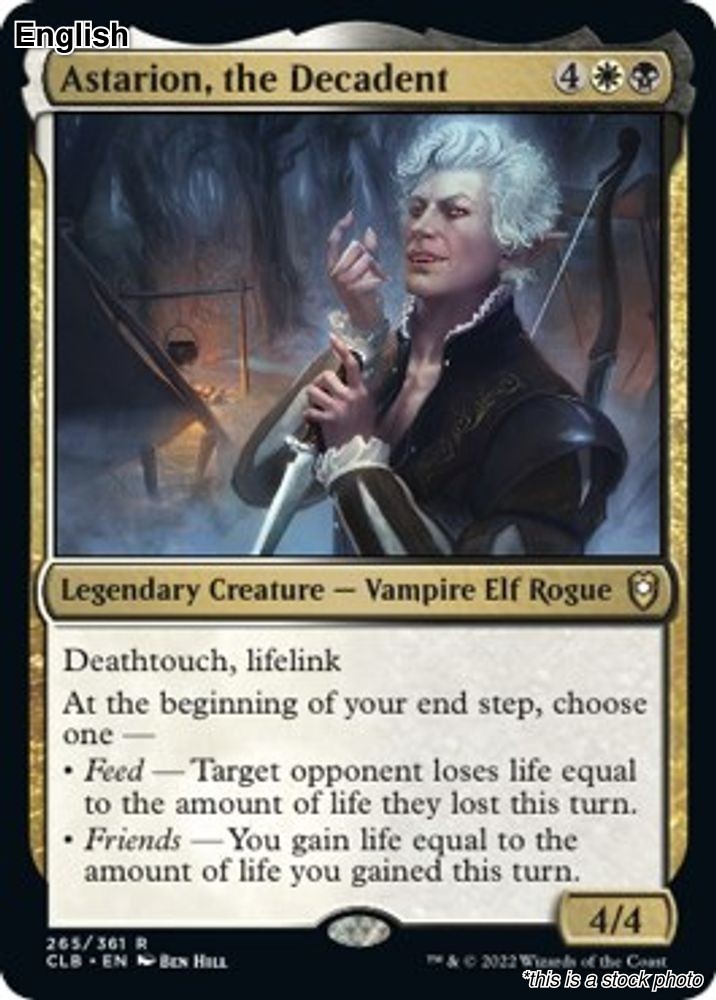 Astarion, the Decadent EN [CLB – 265] – NM TCG MTG