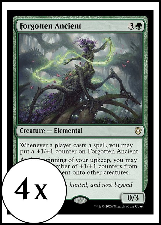 MTG – 4 x Forgotten Ancient – Bloomburrow Commander – Playset 4x x4