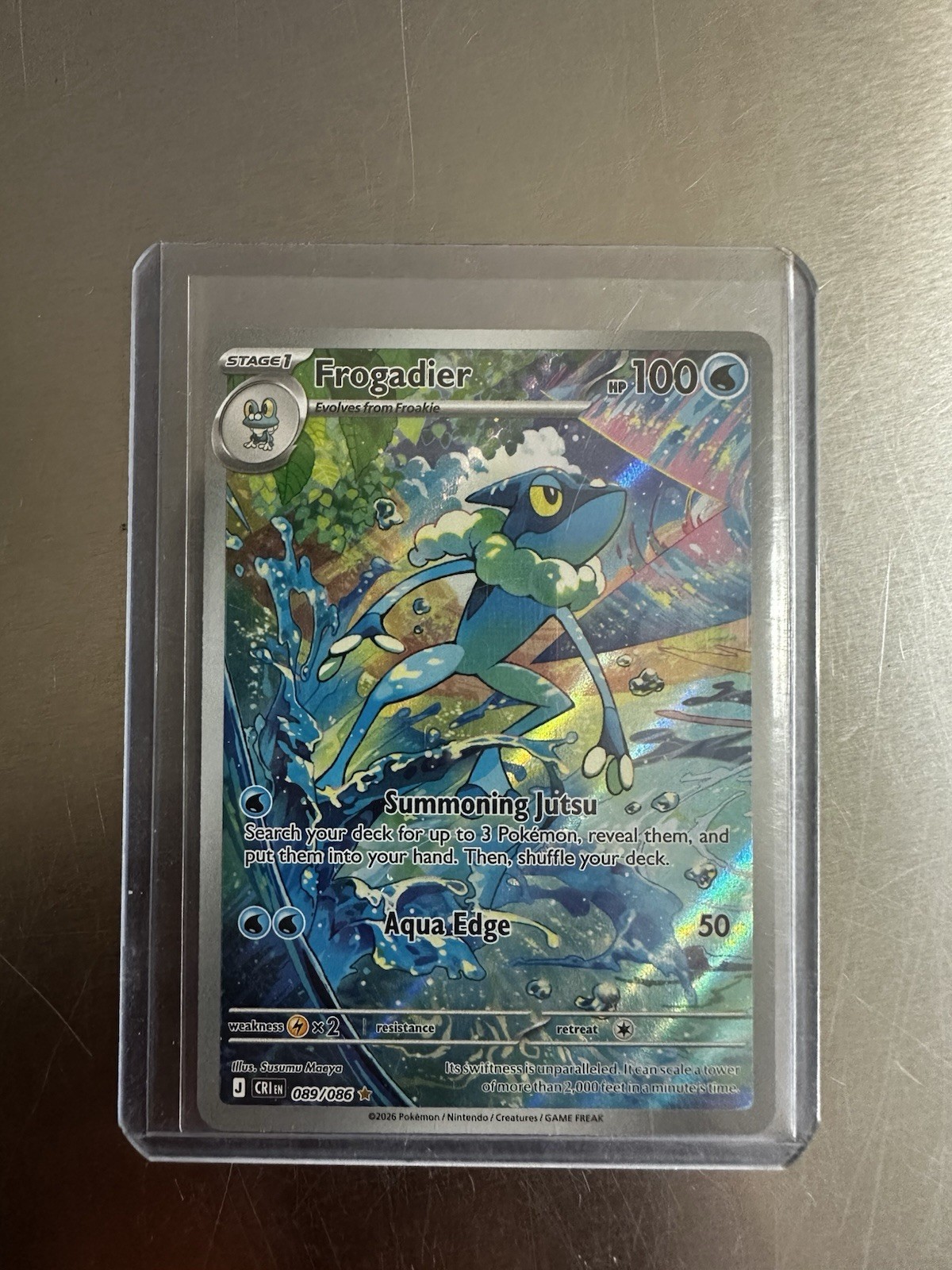 Pokemon Frogadier 089/086 Me04: Chaos Rising Illustration Rare