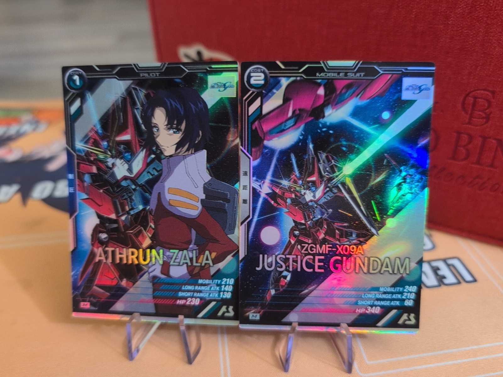 Athrun Zala Justice Gundam SEED CCG Arsenal Base Master Rare Card Pair Japan TCG
