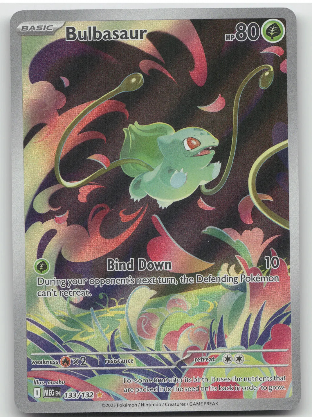 2025 Mega Evolution Bulbasaur Secret Rare #133/132