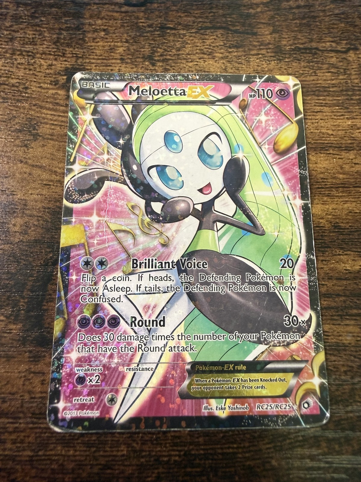 Meloetta EX Legendary Treasures Ultra Rare Holo 110 HP RC25/RC25 English DMG