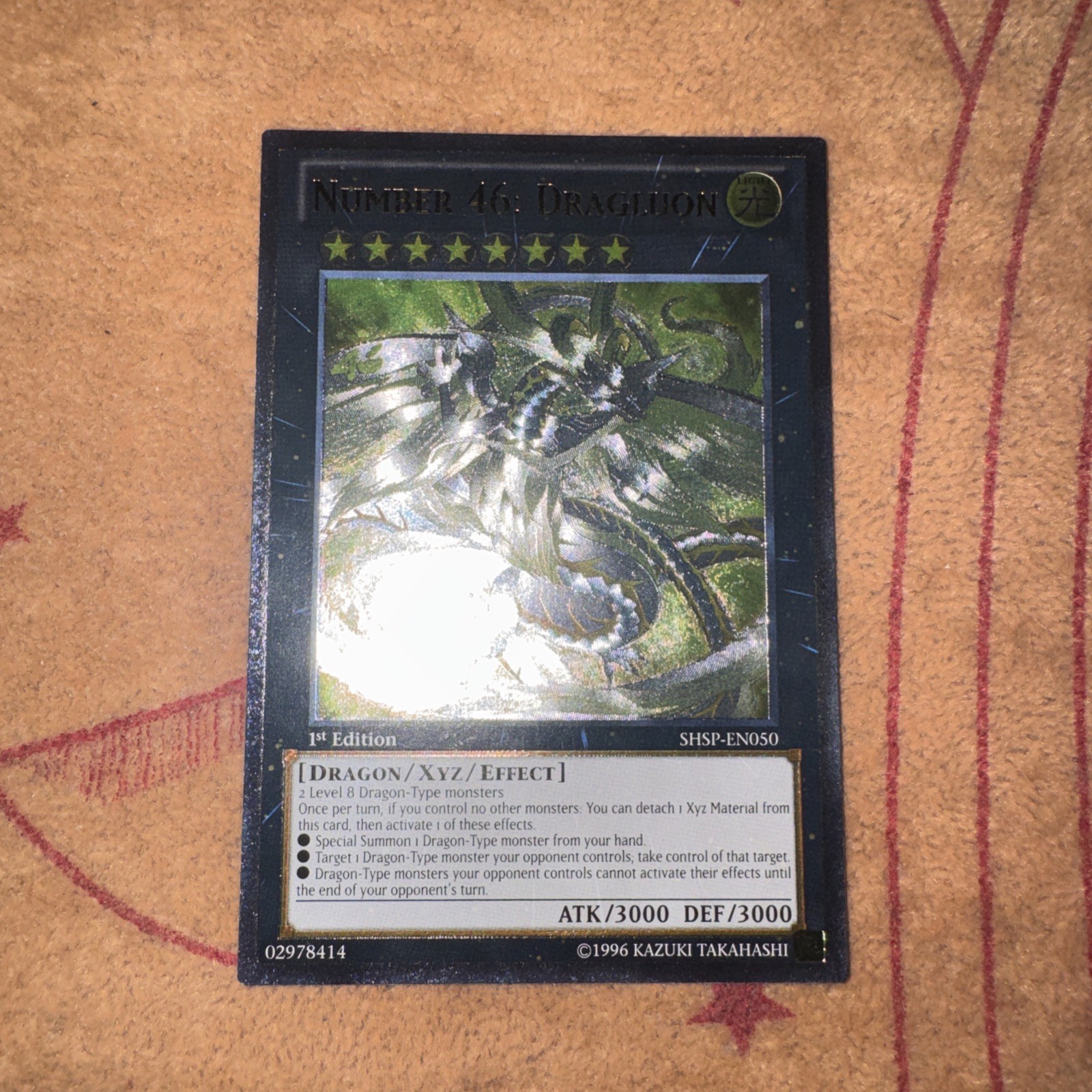 🔥 YUGIOH Number 46: Dragluon SHSP-EN050 ULTIMATE RARE 1ST ED NM ENGLISH TCG