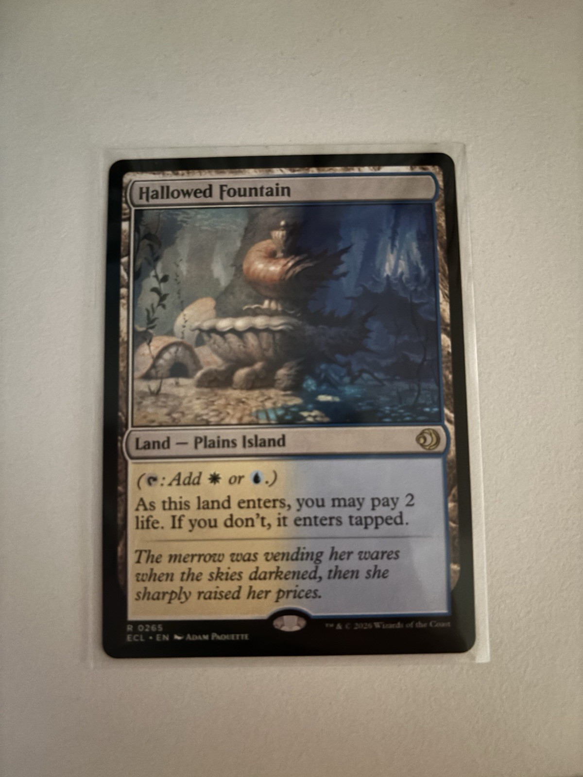 Wizards of the Coast Hallowed Fountain Regular Rare 0265 Lorwyn Eclipsed Land