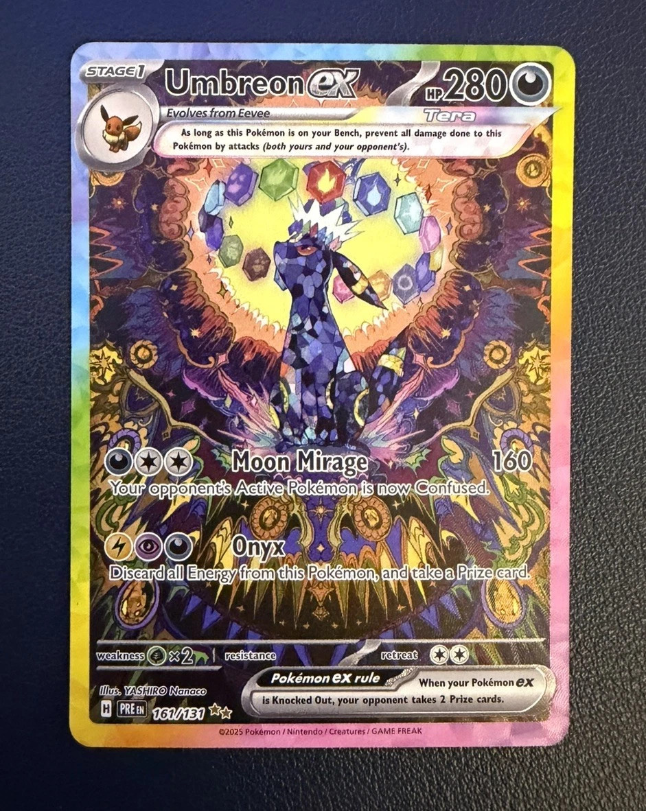 RAW Umbreon EX 161/131 Prismatic Evolutions PACK FRESH