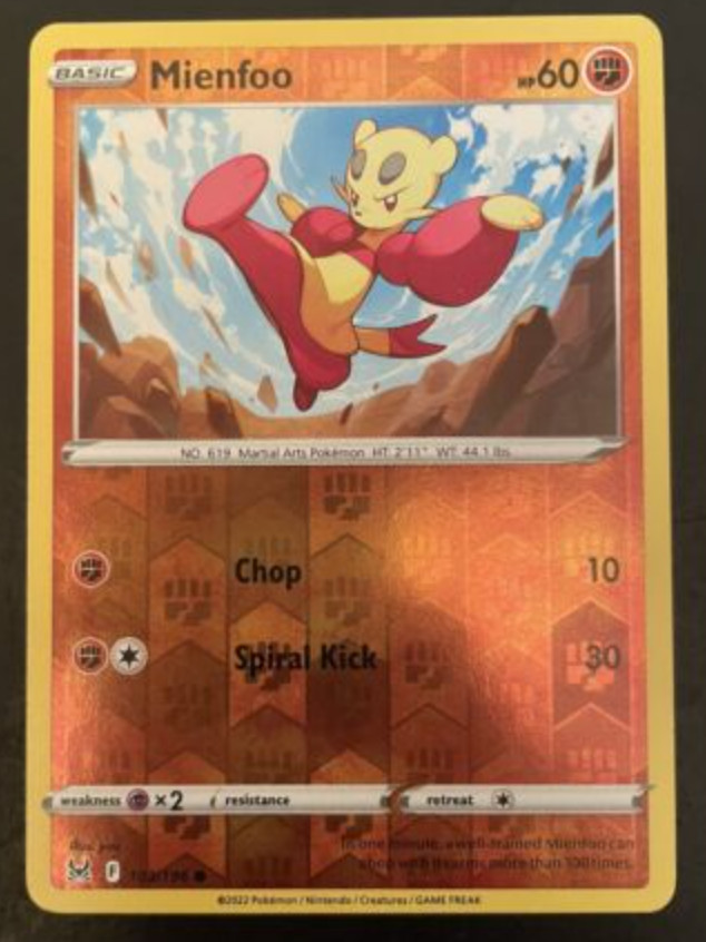 Mienshao 104/196 Reverse Holo Lost Origins NM/M New
