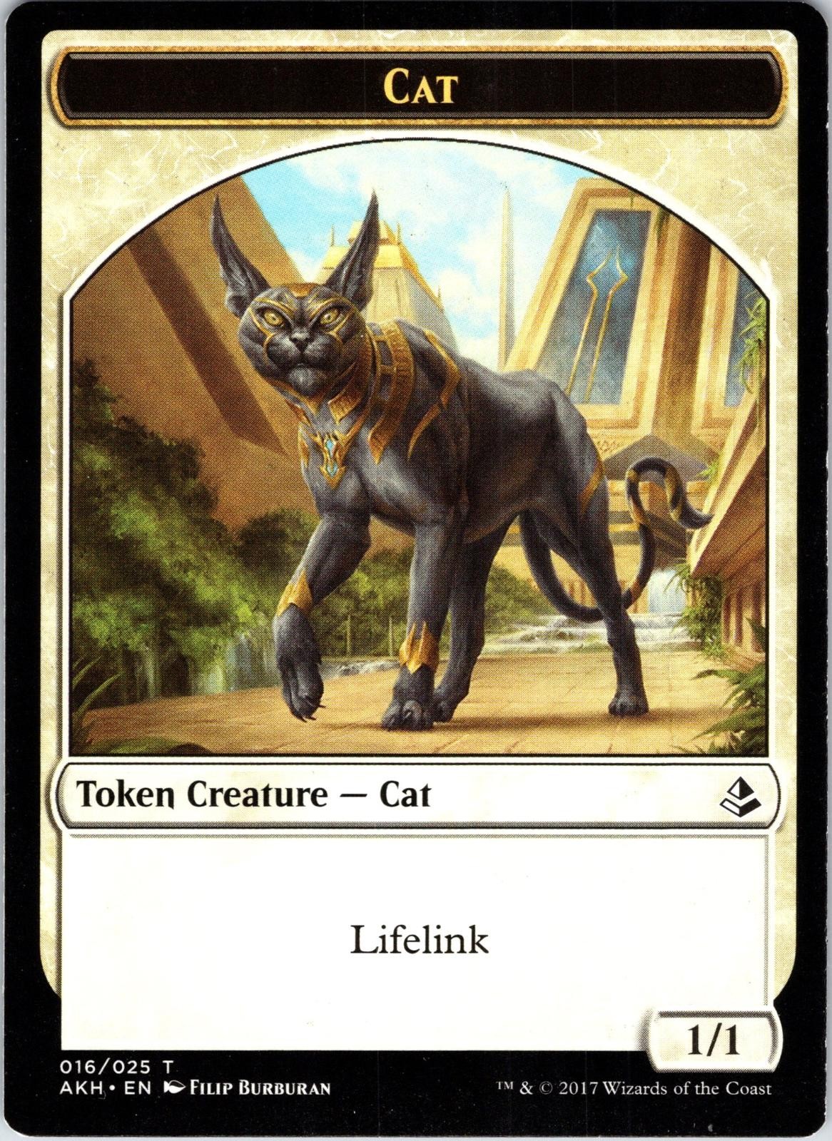 Cat Token 16 Token Amonkhet Magic: The Gathering Near Mint