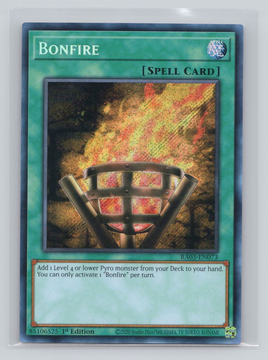 Bonfire (Secret Rare) Secret Rare Quarter Century Bonanza RA03-EN073 NM