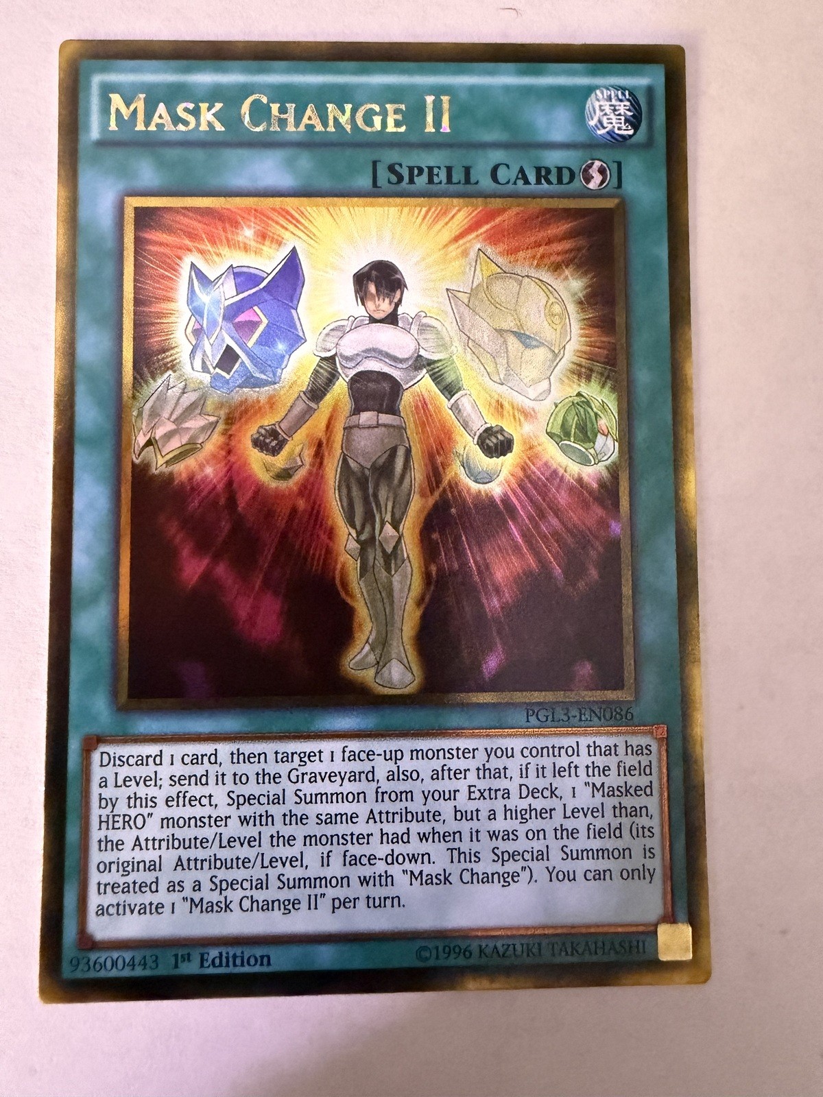 Yugioh – Mask Change II – Gold – 1st – PGL3-EN086 – NM