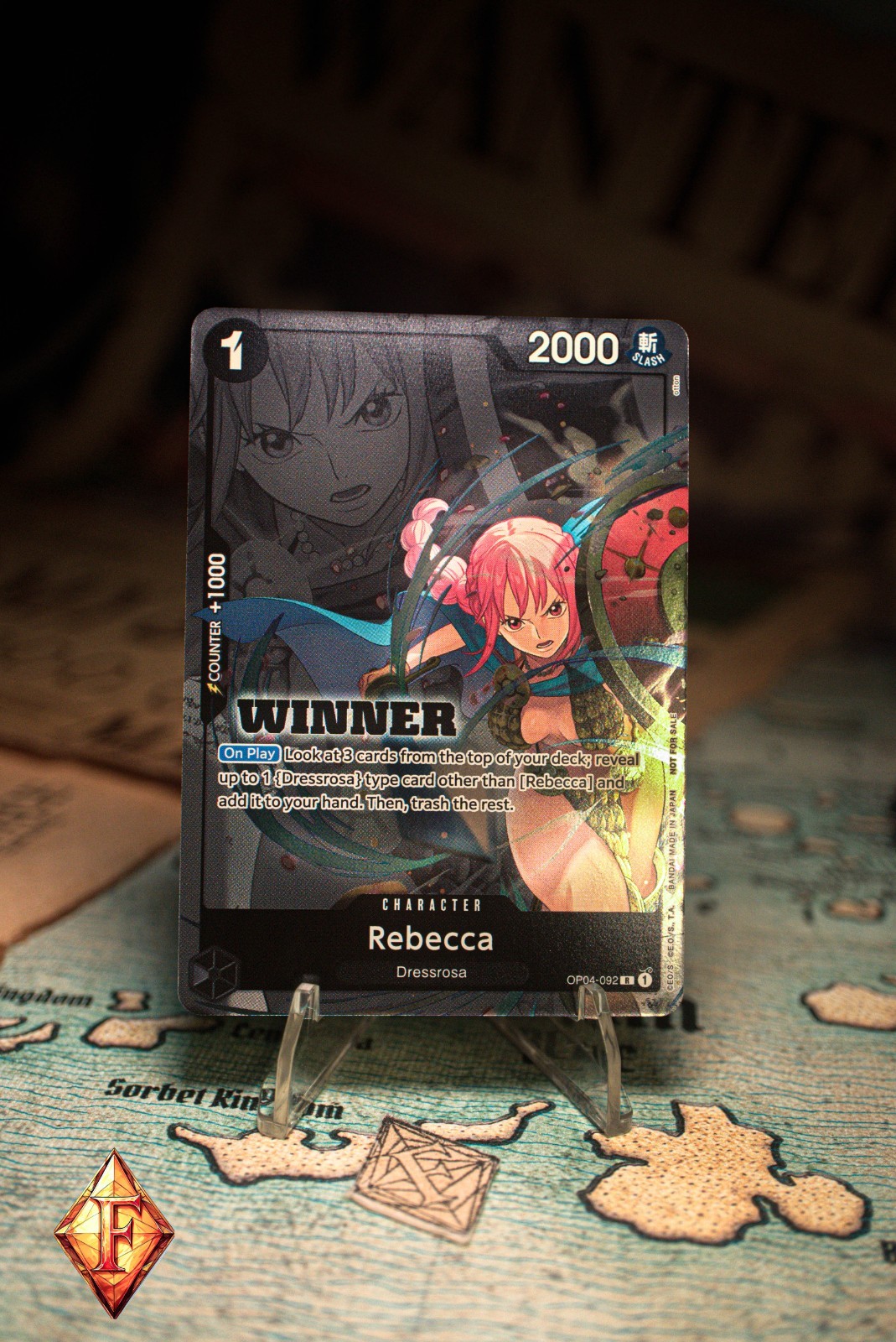 ONE PIECE TCG REBECCA TOURNAMENT WINNER PACK 2025 VOL 2. NM OP04-092