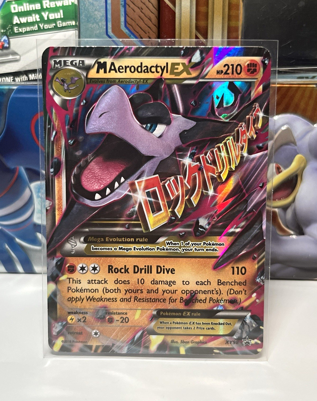 The Pokémon Company M Aerodactyl EX XY98 XY Black Star Promo Holo ENG 2016