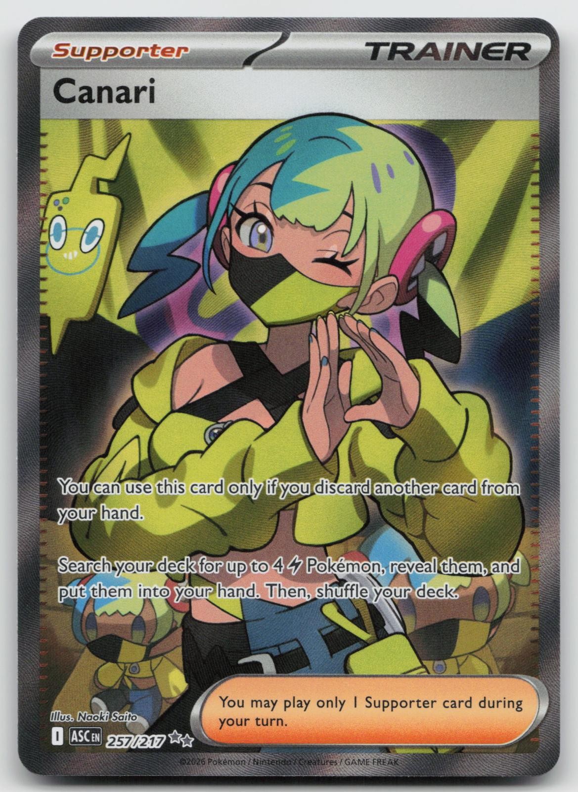 Canari 257/217 Ascended Heroes Pokemon NM 2186