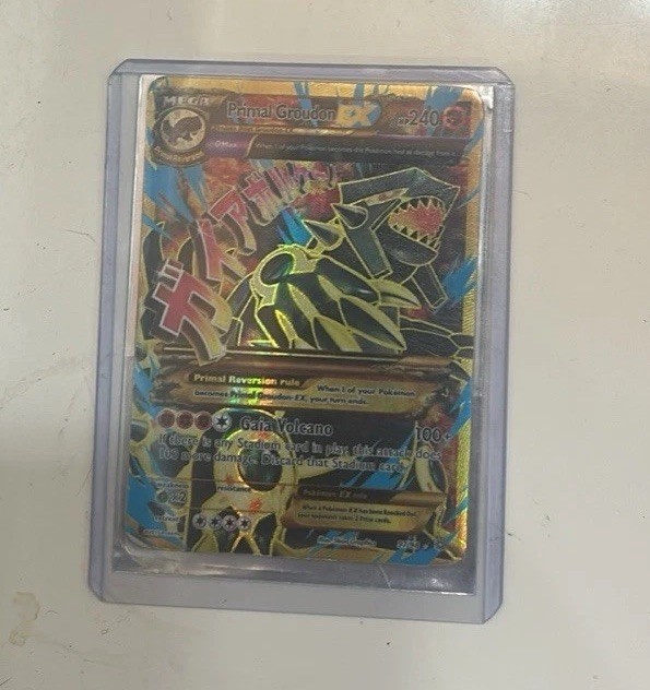 Pokémon Primal Groudon EX Shiny Full Art Holo Card XY Ancient Origins 97/98 MP