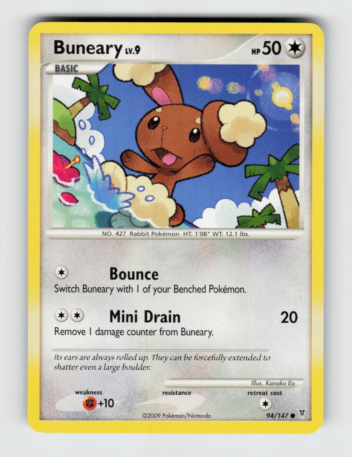 Buneary 94/147 Common Supreme Victors Pokemon 2009 Lightly Played