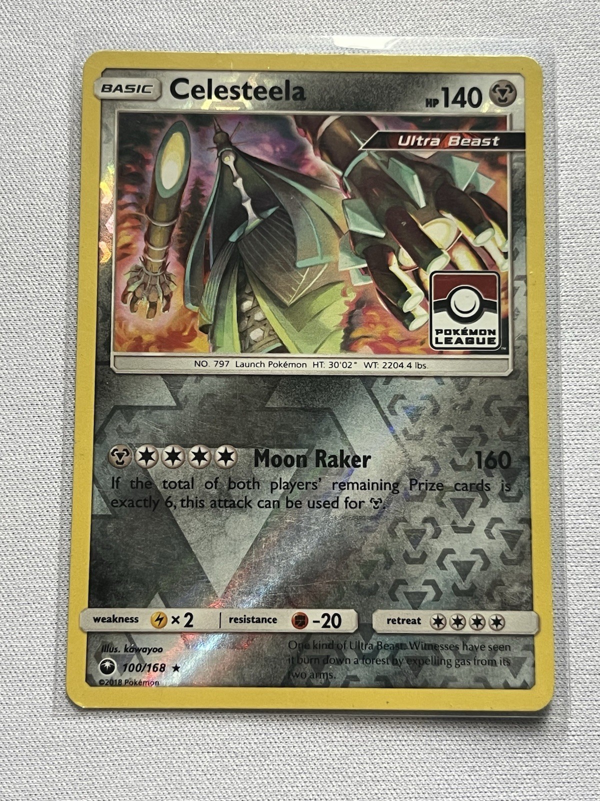 Pokémon Celesteela 100/168 Sun & Moon Promo Reverse Holo Ultra Beast 140 HP