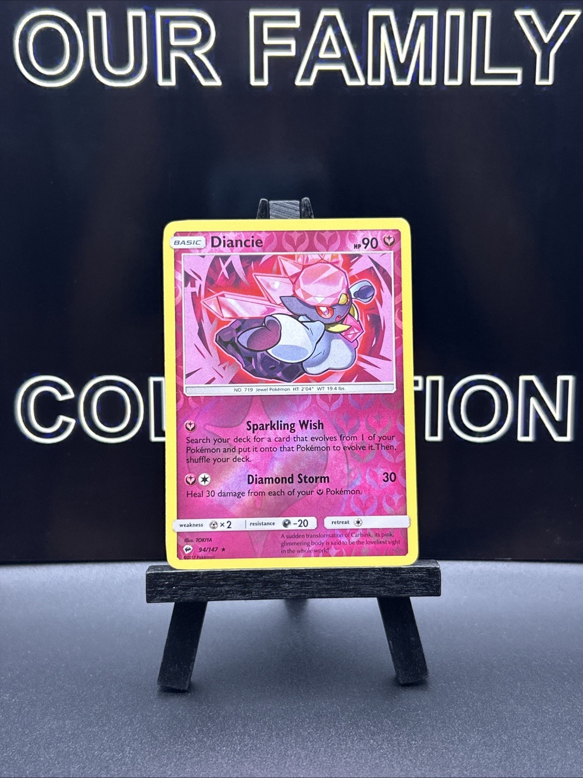 Diancie 94/147 Reverse Holo Burning Shadows 2017 Nintendo Pokemon Card