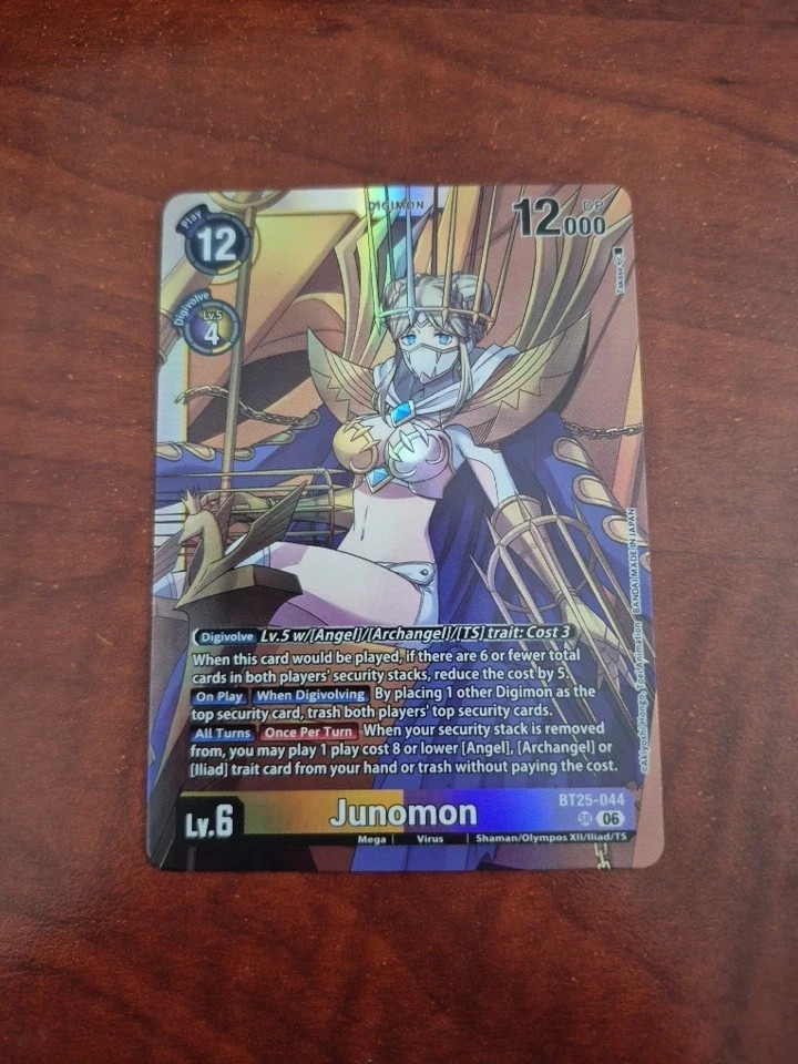 Junomon BT25-044 Dual Revolution Foil Super Rare Digimon Card Game English NM