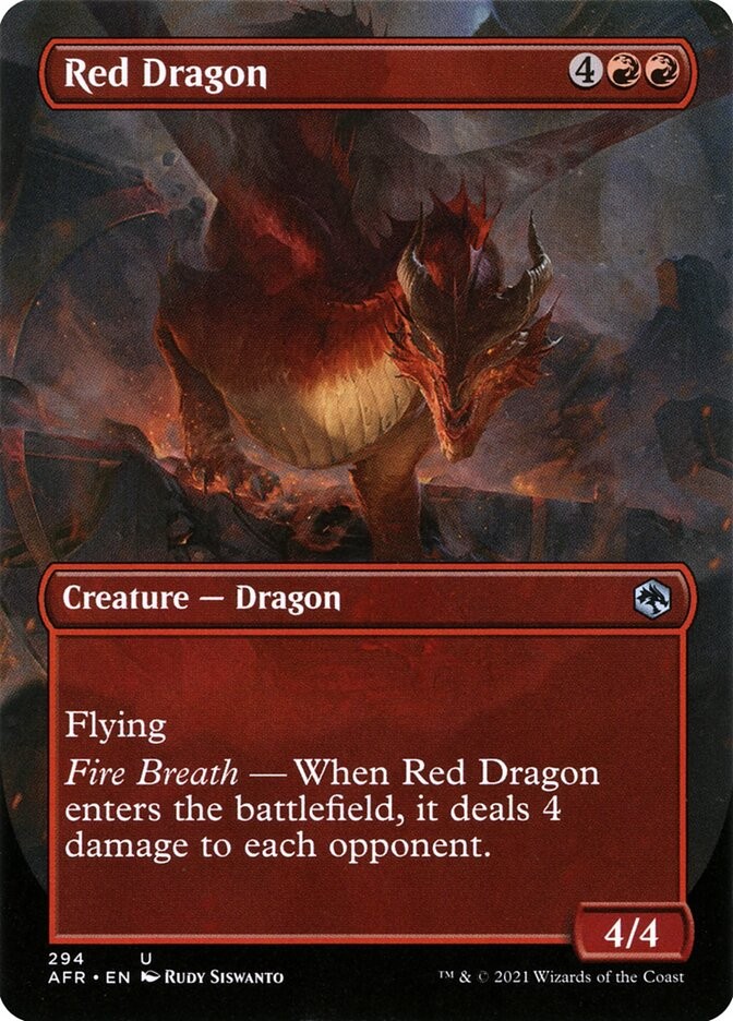 MTG Red Dragon Borderless – Adventures in the Forgotten Realms #294