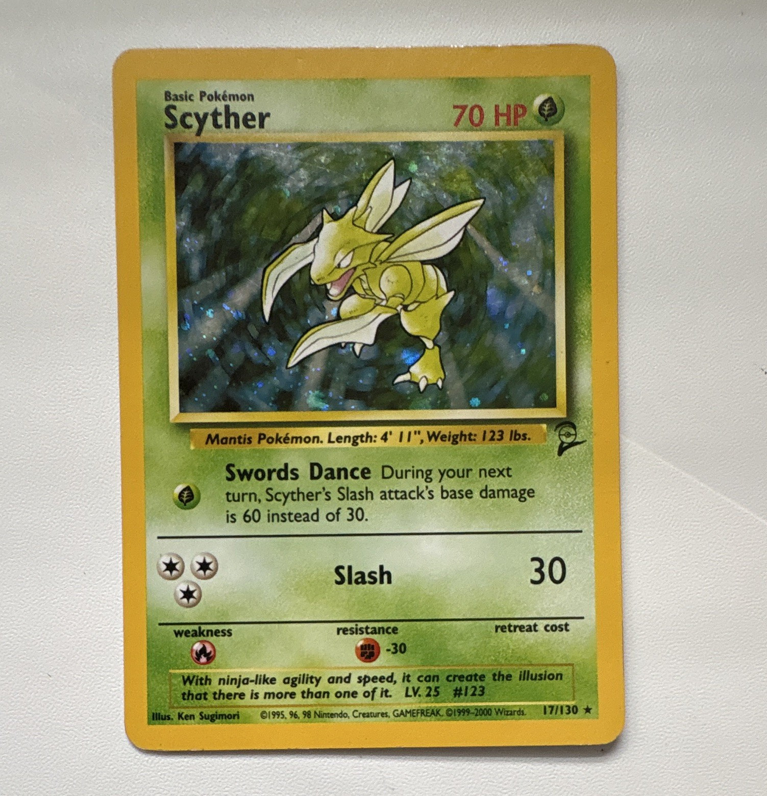 Scyther 017/130 Base Set 2 Holo Rare Pokemon TCG English 70 HP