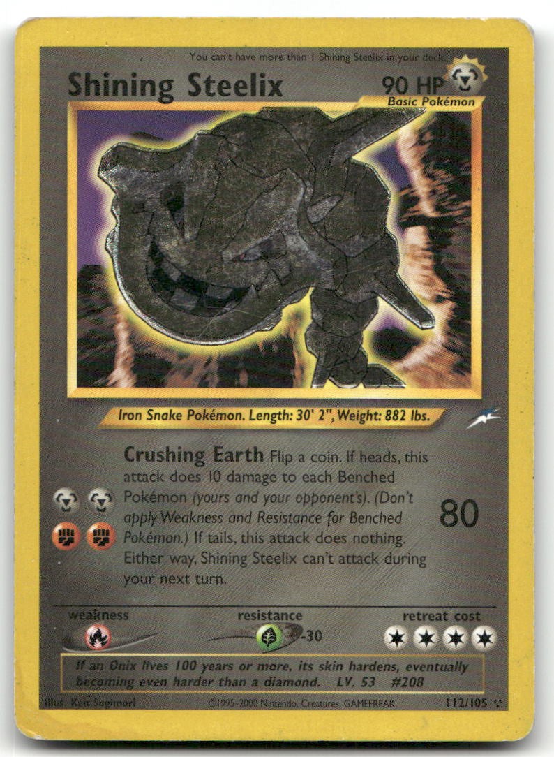 Shining Steelix Secret Rare 112/105 Neo Destiny MP