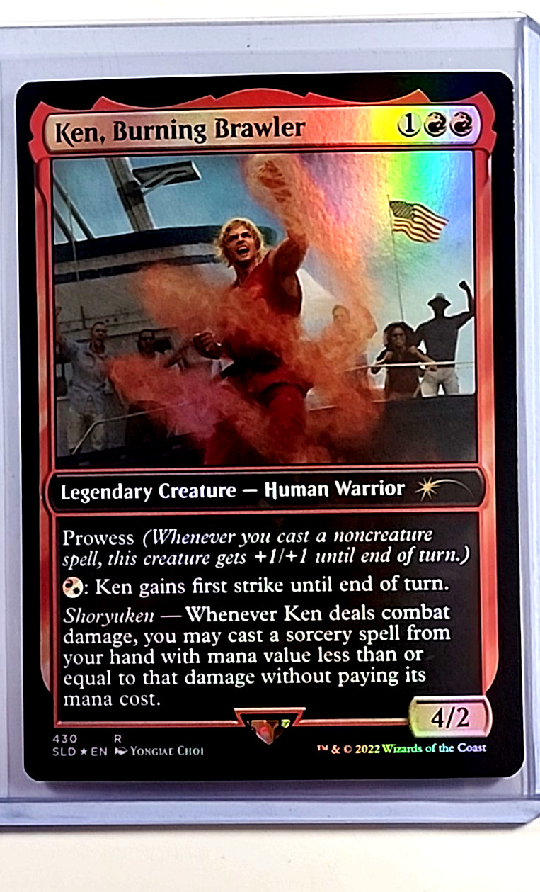2022 MTG Magic the Gathering SF2 Street Fighter 2 Foil #430 Ken Burning Brawler