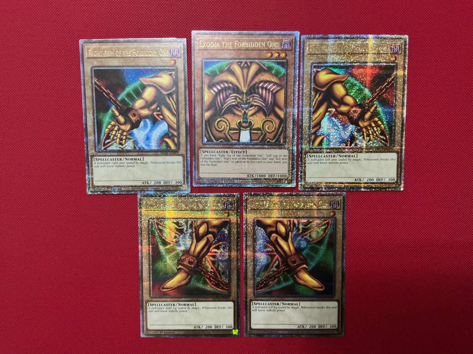 Exodia the Forbidden One Set – Quarter Century Secret Rare – TN23-EN002 NM