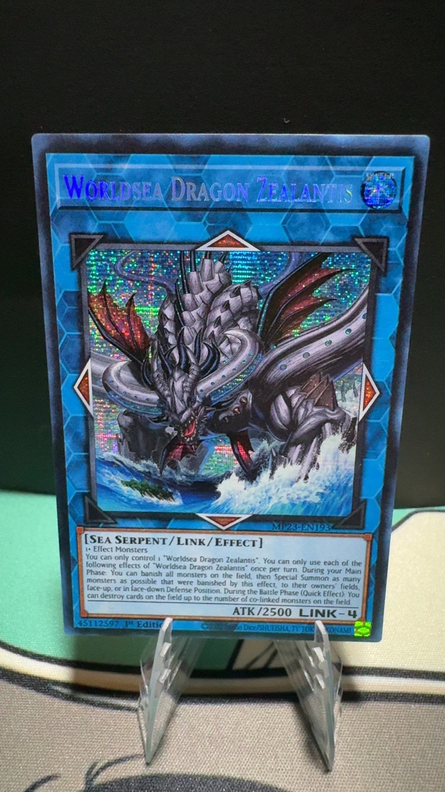 Worldsea Dragon Zealantis MP23-EN193 Prismatic Secret Rare YuGiOh 1st Edition LP