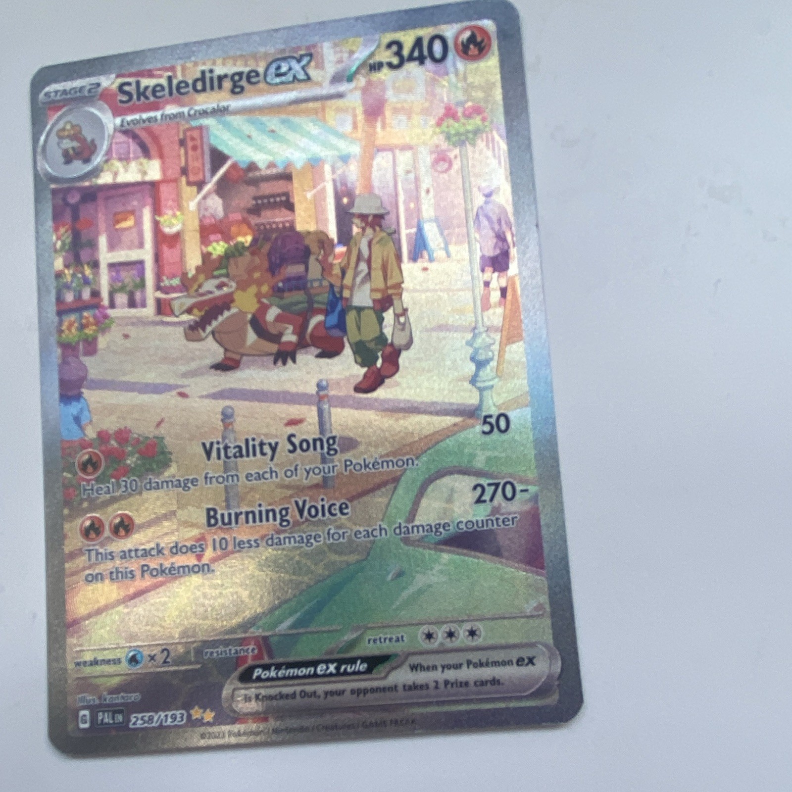 Pokemon TCG Skeledirge ex 258/193 Paldea Evolved Full Art Holo SIR
