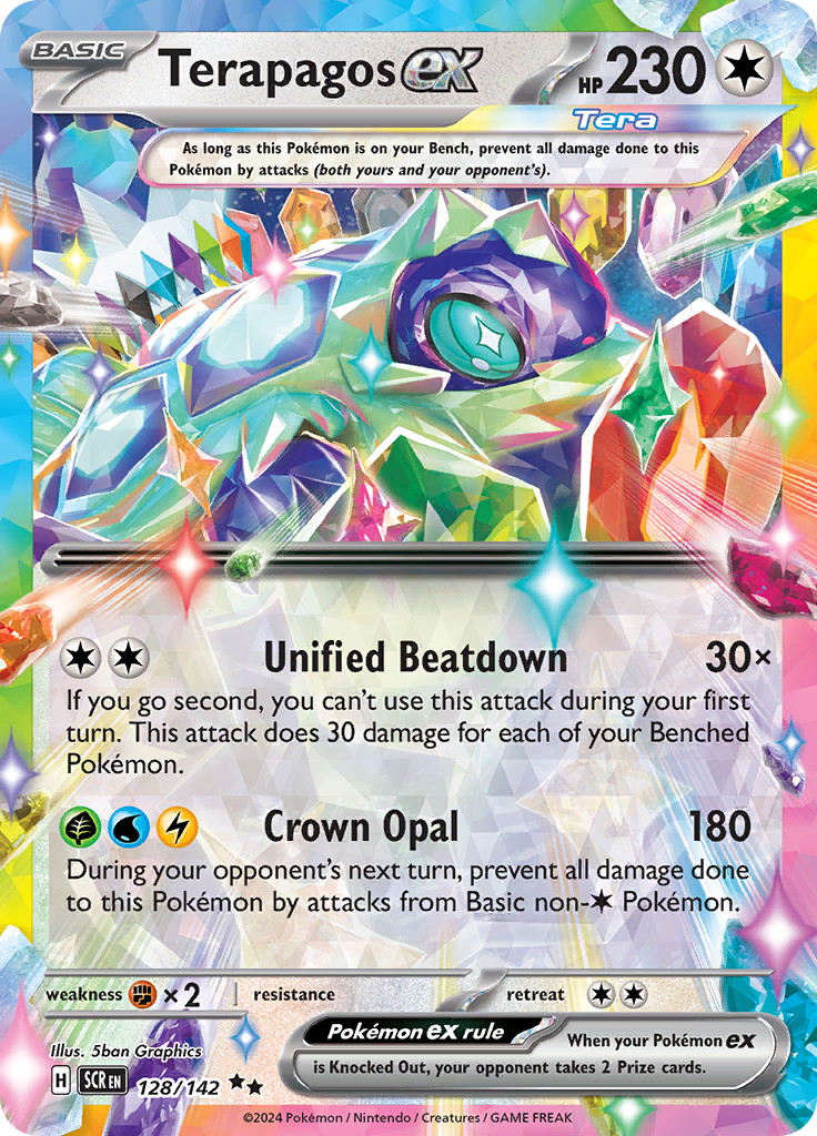 Terapagos ex 128/142 – Stellar Crown – Pokemon TCG – Double Rare