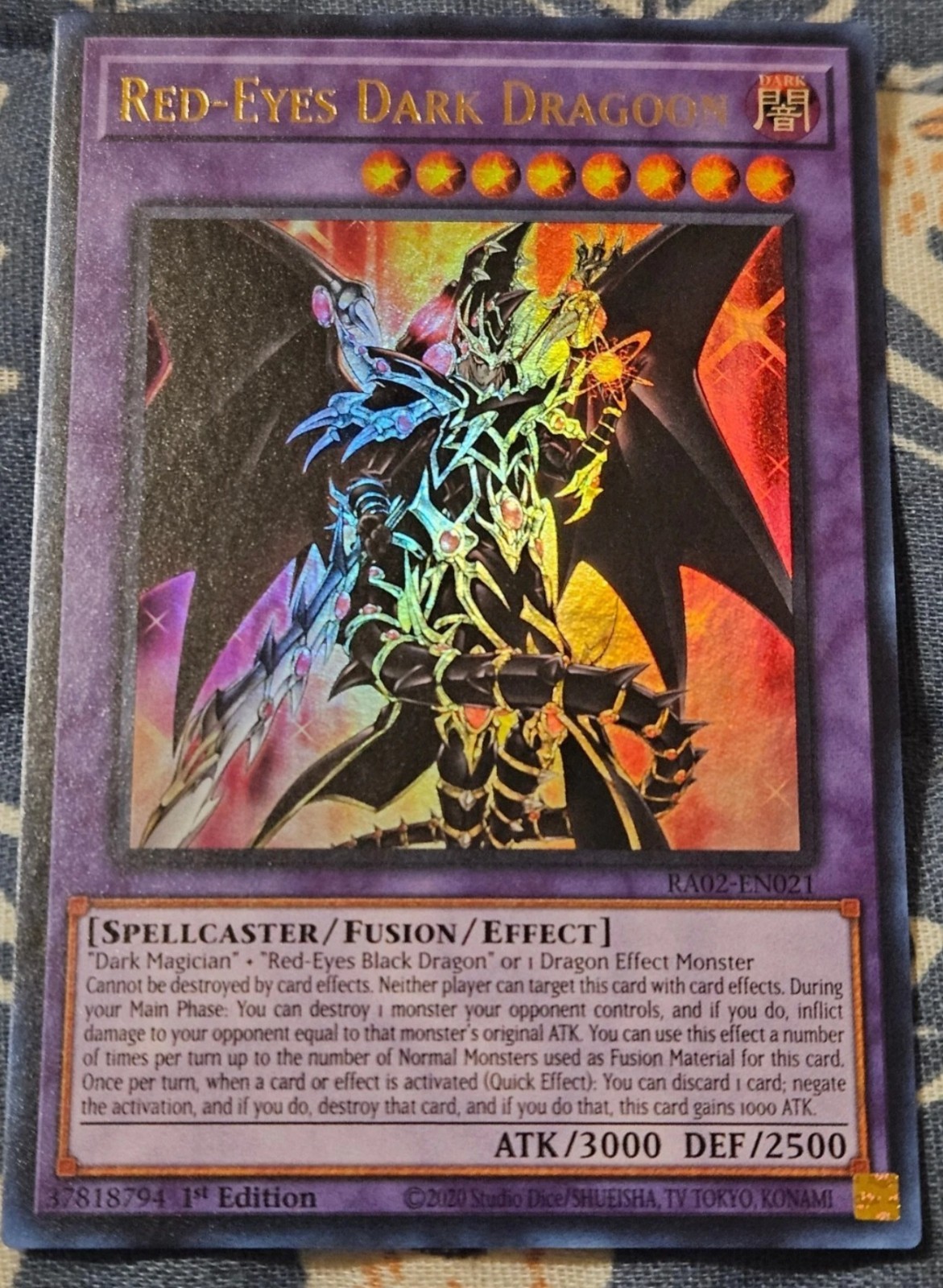 Yugioh Red Eyes Dark Dragoon RA02 Ultra Rare 1st Edition NM