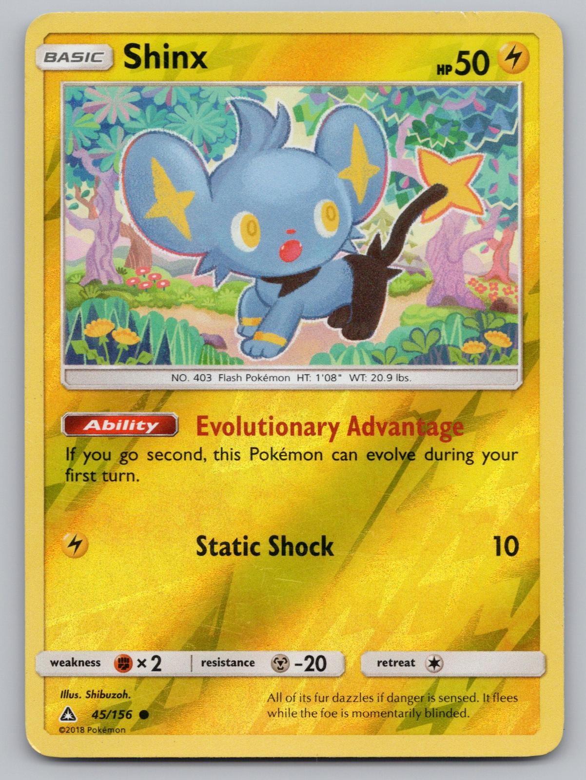 Shinx 45/156 Common Ultra Prism Pokemon Reverse Holo MP