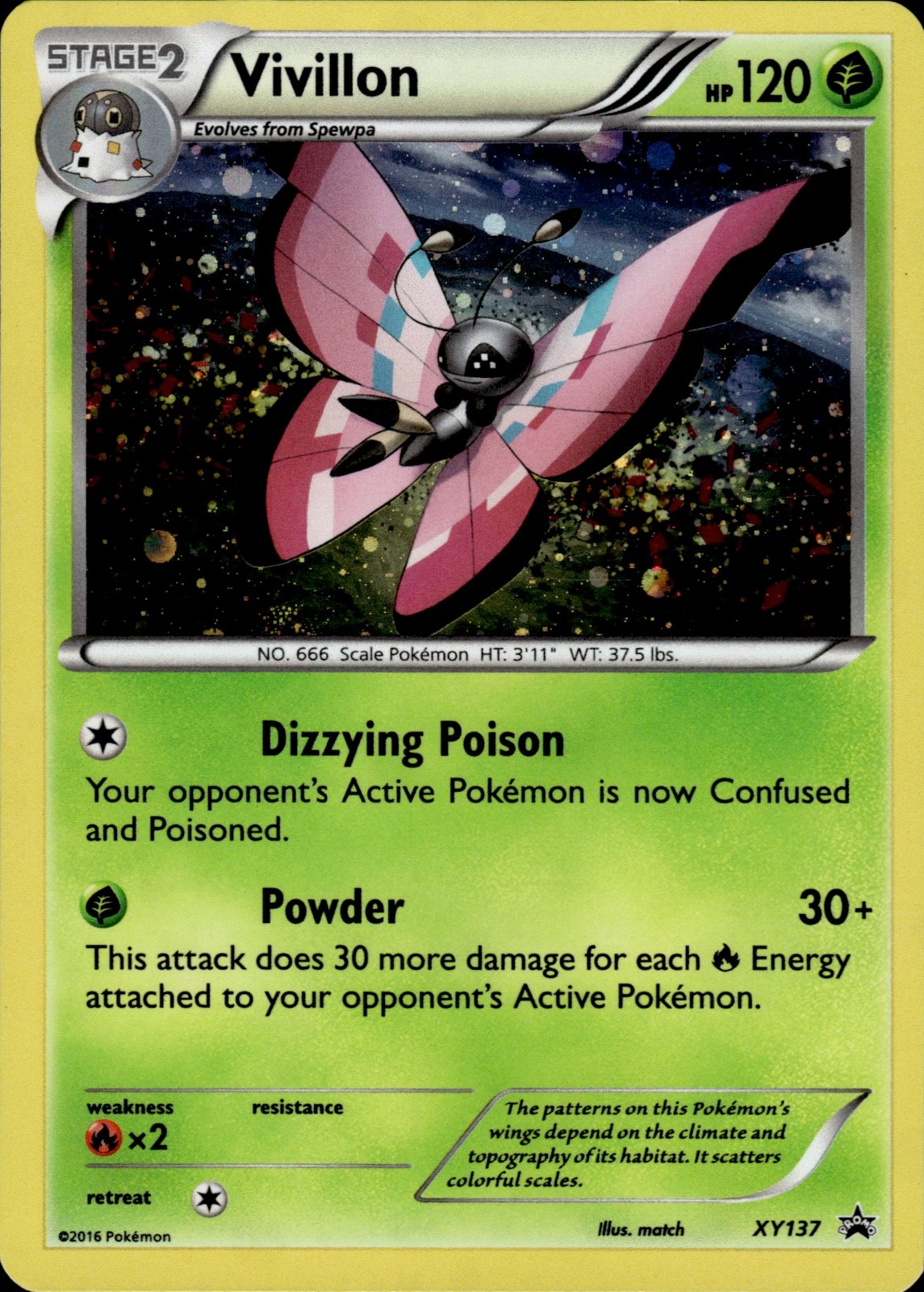 Vivillon Holo Promo XY Promos XY137 LP